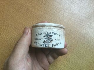 J.  Sainsbury’s Bloater Paste Pot C1918