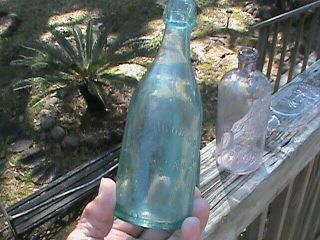 Embossed Dyottville Glass Philad.  A Soda Bottle Charleston S.  C.