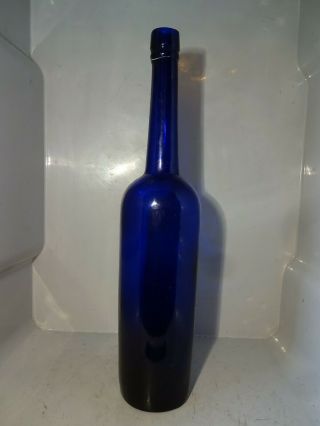 Large Cobalt Blue Castor Oil Bottle 300mm