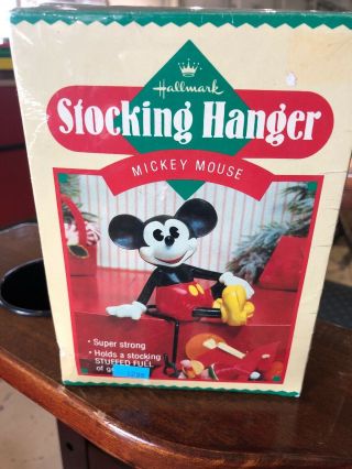 Vintage Hallmark Disney Mickey Mouse Christmas Stocking Hanger/holder
