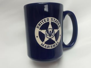 United States Us Marshal Service San Francisco Coffee Cup Mug Embossed