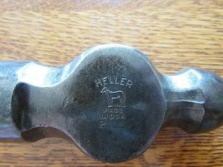 Vintage/antique 2 Pound Heller Horse Logo Ball Peen Hammer Blacksmith Machinist