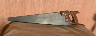 Antique Henry Disston & Sons No D - 23,  26” Hand Saw 5 1/2 Tpi Lightweight