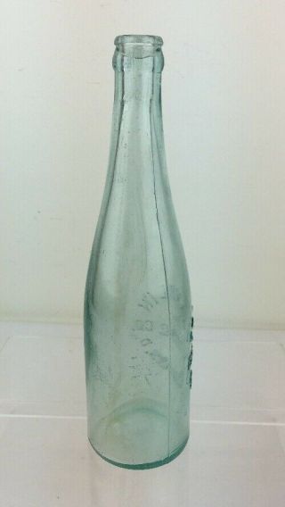 Antique Pre - Prohibition FRANKLIN BREWING CO Columbus OH Beer Bottle Aqua Embossd 3
