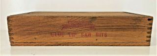 SImonds Saw & Steel Blue Tip Saw Bits Wooden Advertising Box 3