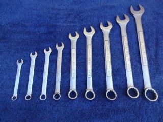 Craftsman Combination Wrench Set Of 9 Sae 5/16 " - 15/16 " 12pt.  Usa - V^ - - Vv -