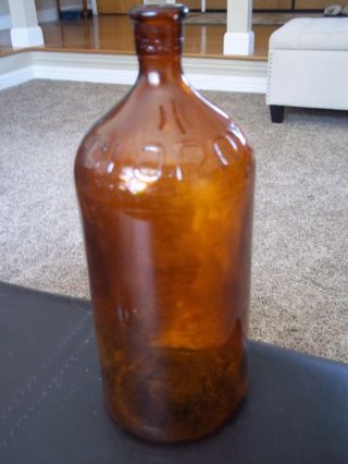 Vintage Clorox 32oz Amber Brown Glass Bottle