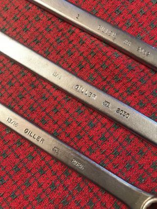 Vintage USA COMBINATION WRENCHES Giller TOOL Co.  13/16” 15/16” 1” 3
