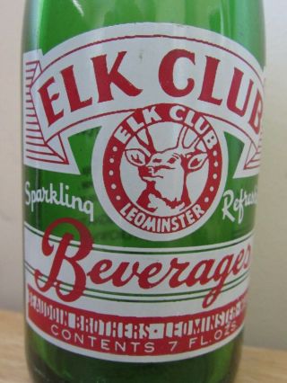 Old Elk Club Soda Bottle - Beaudoin Brothers Leominster,  Ma - Little Case Wear