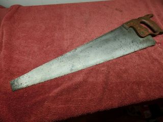 Vintage Disston No.  16 26 " Handsaw 5 To 7 Point Rip