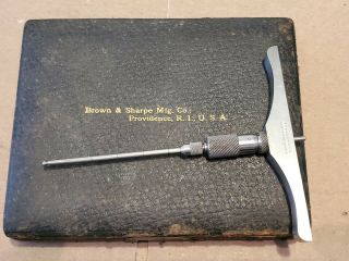 Vintage Brown & Sharpe Depth Micrometer