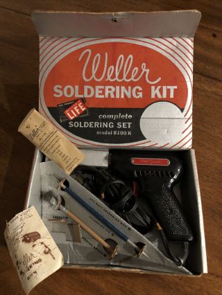 Vintage Weller Soldering Gun Kit Model 8100k - Near Rare