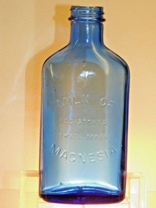 Antique Cobalt Blue Milk Of Magnesia Wa Mt Magnet Goldfields Old Bottle 1920 