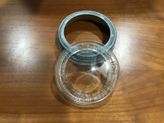 Vintage Presto Glass Top Insert Lid & Ring Fits Wide Mouth Mason Canning Jar