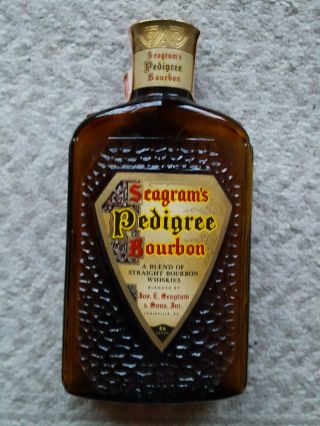 Empty Sample Seagrams Pedigree Bourbon Whiskey