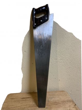 26” L Vtg Atkins Silver Steel Saw No 3000,  10 Tpi/usa With Unique Plastic Handle