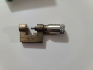 Vintage Swiss Made 0 - 10 mm.  Pocket Micrometer In Case Suisse Machinist 2
