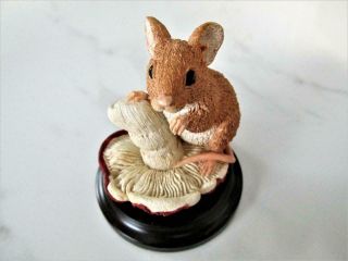 Country Artists Mouse In Mushroom Figurine Statford - Upon - Avon England Kt7395