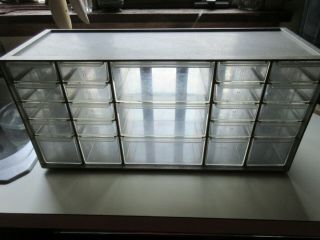 Vintage Akro - Mils 10 - 136,  Storage Bin Cabinet,  Nuts,  Bolts