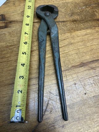 Early Painted Iron Vintage Craftsman End Nippers Pliers