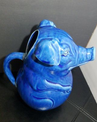 schmid design folio Pig Pitcher vintage adorable collectible blue ceramic 3