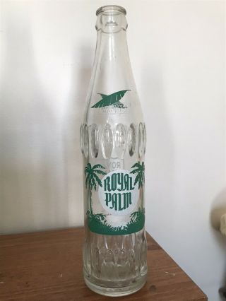 Early Coca - Cola Royal Palm Soda Bottle Old Design 1182 Coke Co 10”tall