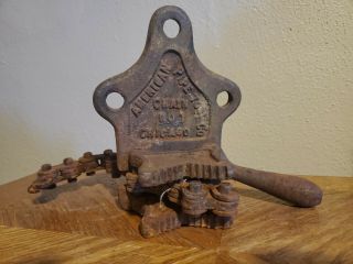Vintage American Pipe Tool Co.  Chain Vise No.  1 Chicago Usa Man Cave