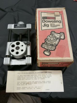 Vintage " Sears Craftsman Usa 9 - 4186 " Doweling Jig Box