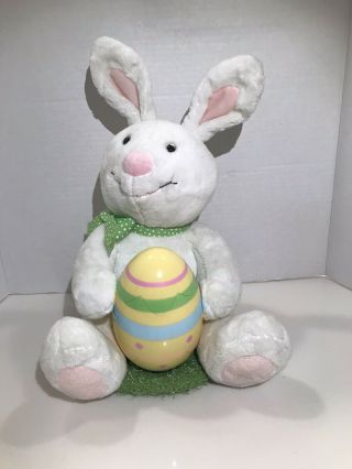 Rare Hallmark Plush Rockin Rabbit Easter Bunny & Chick N Egg Singing Great