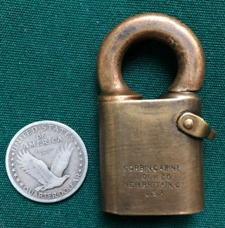 Vintage CORBIN Small UNITED STATES NAVY USN Locker Padlock 2