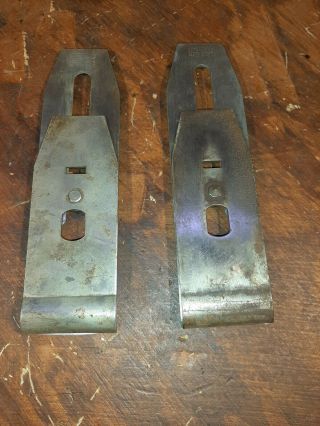 2 Chip Breaker & Blade Iron For Stanley Rule & Level Co No.  4 Or 5.  Nr