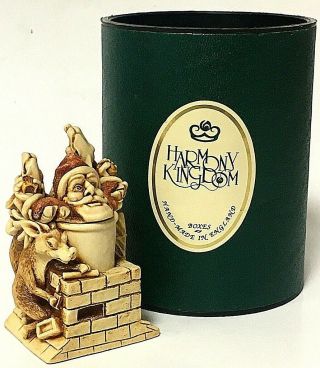 Retired Vintage Harmony Kingdom Santa Claus Something’s Gotta Give Box Figurine