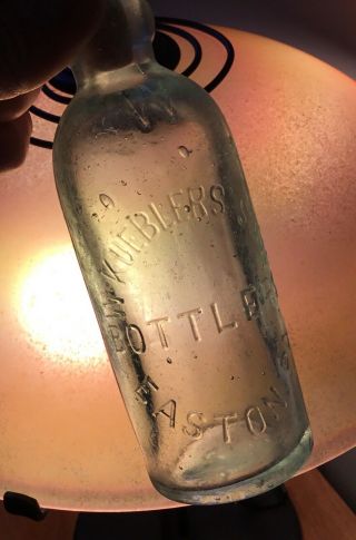 Old Blob Top Hutch Style Beer Bottle Kuebler Sons 1800’s Easton Pa Advertising