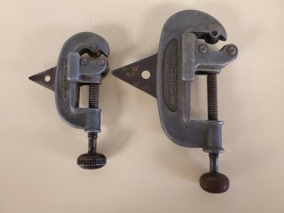Vintage Ridgid No.  0 & 00 Tubing Cutter Tool 5/8 " To 2 1/8 " & 3/16 To 1 1/8