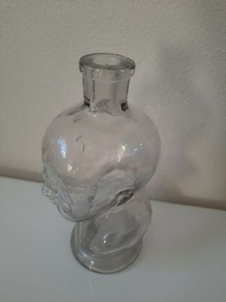 1870s CRYING BABY FIGURAL COLOGNE OR HAIR OIL BOTTLE EMB T.  P.  S&CO N.  Y. 2