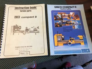 Vintage Emco Compact 8 Lathe Instruction Book And Brochure