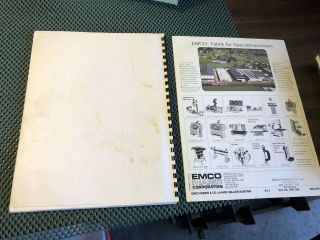 Vintage Emco Compact 8 Lathe Instruction Book And Brochure 3