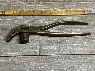 Vintage Union Whitcher No.  2 Lasting Pliers With Removable Hammer