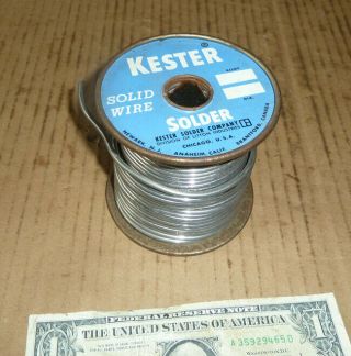 Vintage Kester Solid Wire Solder Roll,  A.  5 Lbs.  Alloy 30/70.  125,  Old Soldering Tool