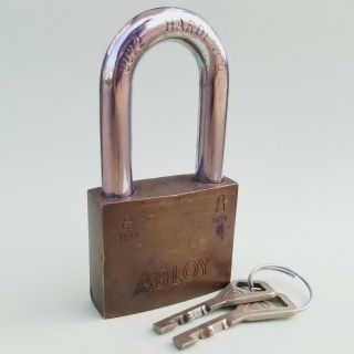 Vintage Abloy Padlock 3075/3076 Classic Keyway Locksport Locksmith High Security