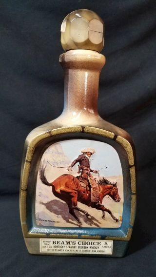 Jim Beam Collector Bottle (empty) F.  Remington Western Cowboy 1979