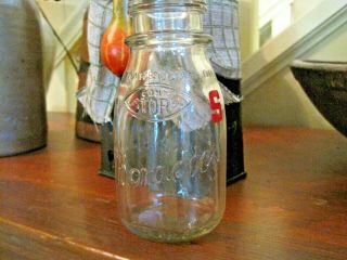 Vintage Bordens Milk/cream Bottle 1/2 Pint