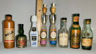 Vintage Collectible Miniature Liquor Bottles - All For 1 Price