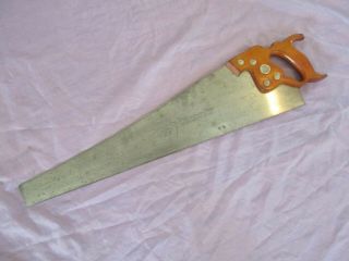 Vintage Disston & Sons 26 " 9 Ppi D - 8 Hand Saw Marked Philadelpha Pa Usa