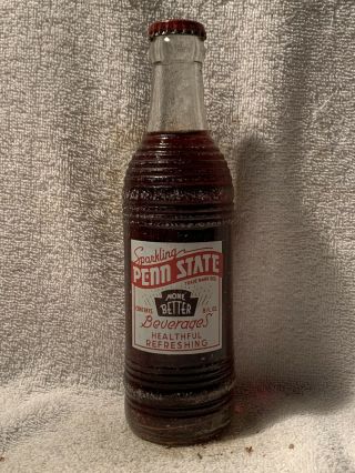 Full 8oz Penn State Black Cherry Acl Soda Bottle Hudson,  Pa