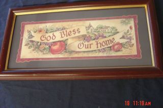 Home Interiors God Bless Our Home Framed Print Homco Picture Charles Humphrey
