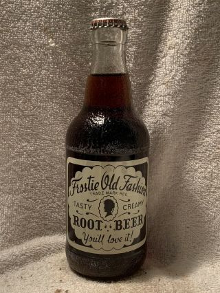 Full 12oz Frostie Root Beer Acl Soda Bottle Danville,  Va