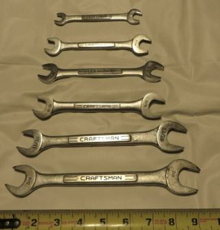 Vintage - Usa Craftsman V - Series - - - 6 - Piece Double Open - End Wrench Set