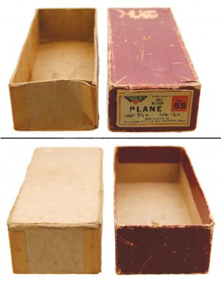 Orig.  Box For Millers Falls No.  55 Block Plane - Full Paper Label - Mjdtoolparts