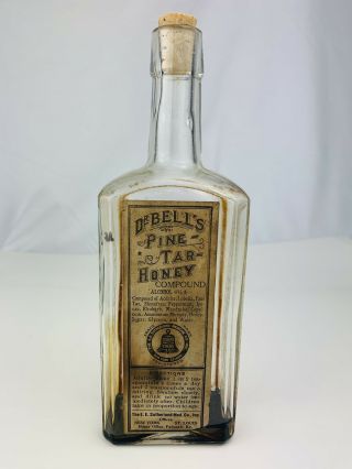 Dr.  Bell’s Pine Tar Honey Labelled Medicine Bottle Paducah,  Ky Sutherland Med Co